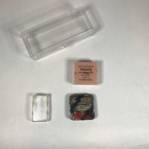 4 Vintage Boxes 3 Hard Plastic And 1 Metal Sewing Boxes And Laxative Metal Box!